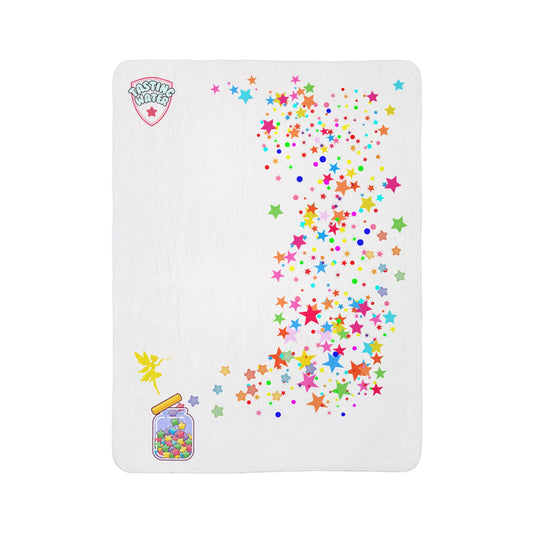 Escaping Stars Fleece Sherpa Blanket